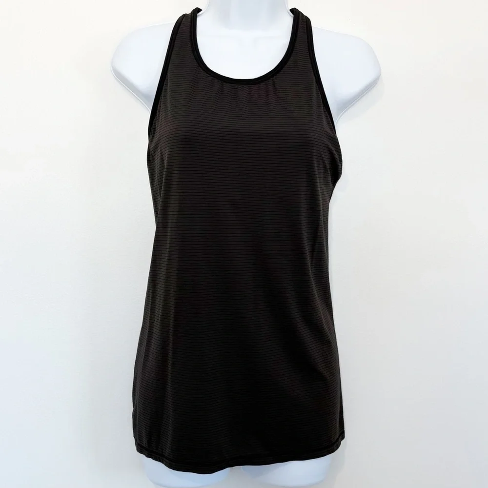 LULULEMON Black Ruche of Adrenaline Tank Top Racerback Size 12 - Picture 2 of 8